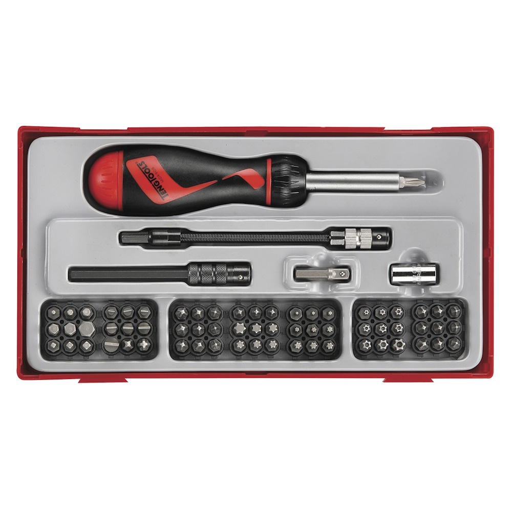 Bitsskruvmejselsats, 74 Delar, 265mm, Teng Tools