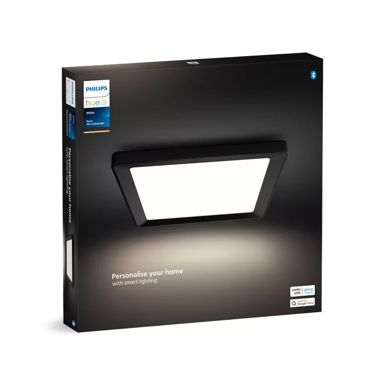 Kjøp Philips Hue Takarmatur tento HUE, W, firkantet, 30x30 cm, 12,6W, svart.