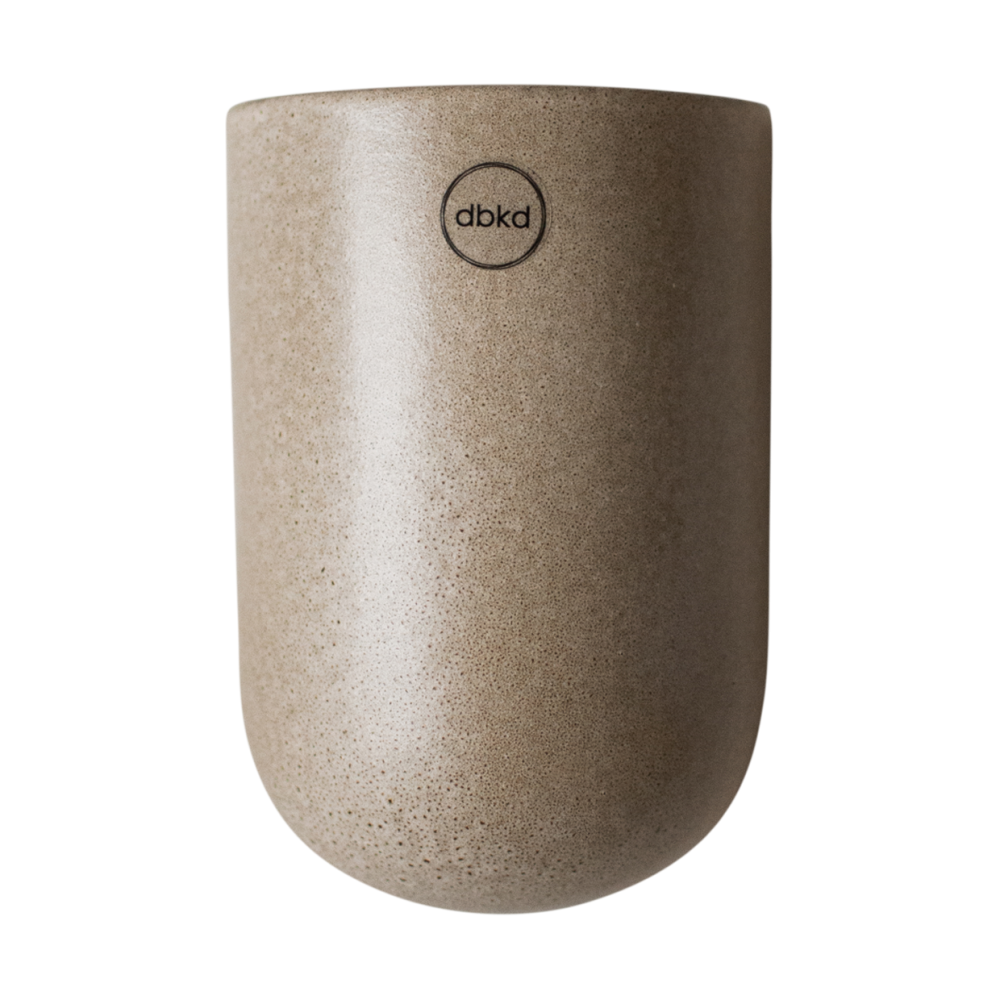 Cut vägghängd kruka beige, Medium 15 cm