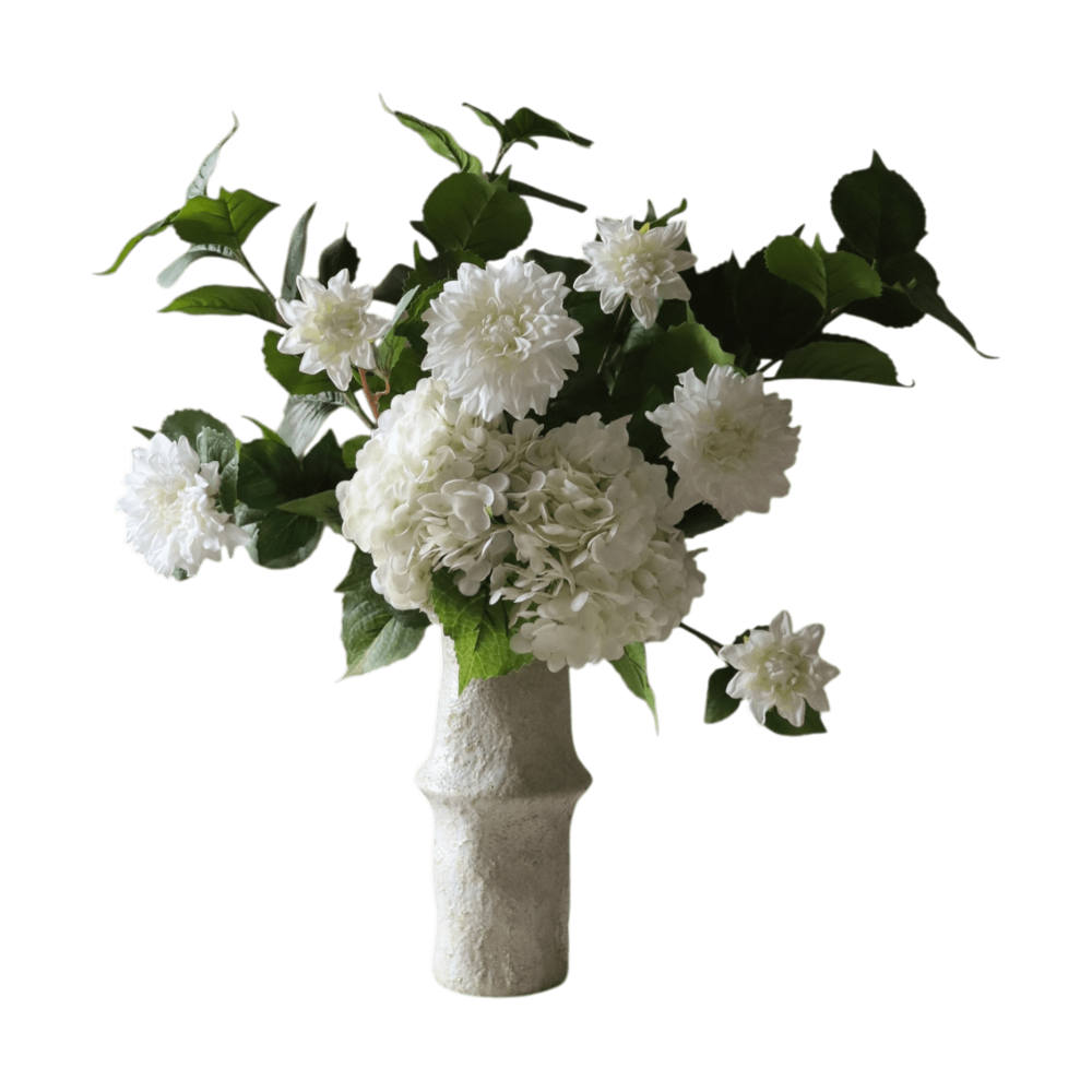Soft Serve konstgjord bukett, Hortensia-dahlia, 8 st