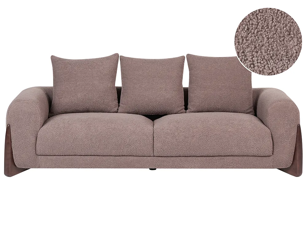 Soffa 3-sits VINLIDEN Bouclé Brun