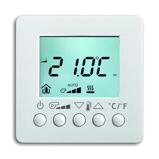ABB 6138-0-0003 Rumstermostat HVAC, med display Vit