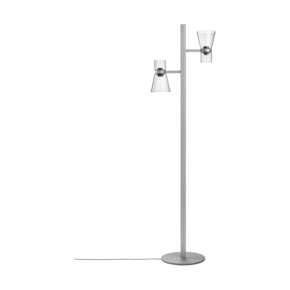 Nocturne F2 cone golvlampa - Silver