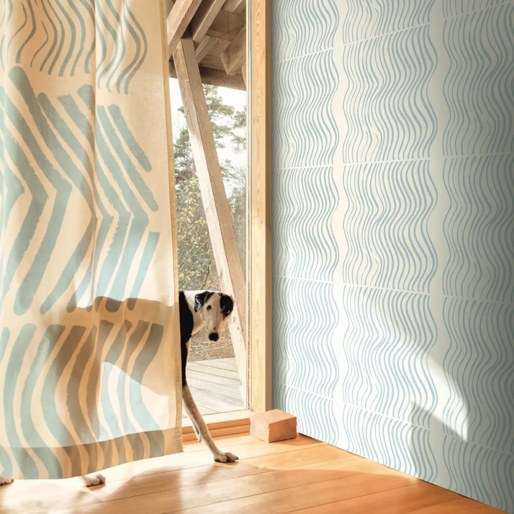 Marimekko 6 Silkkikuikka 14120 Blå Tapet - Midbec | Stuvbutiken - Bild 2