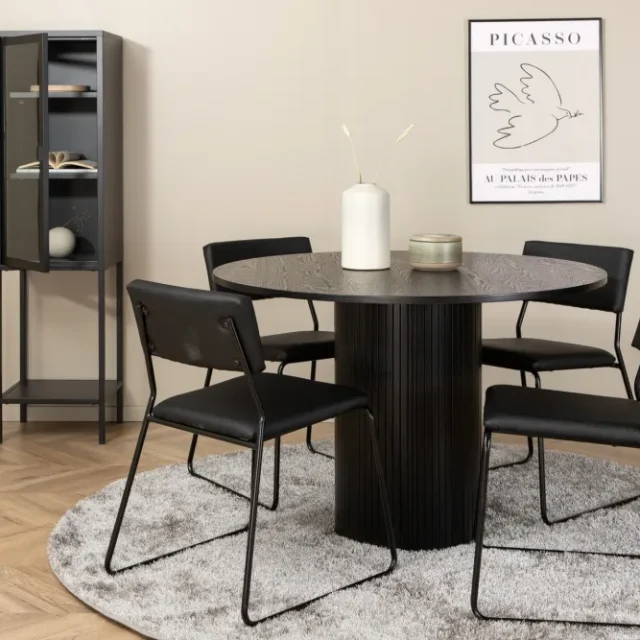 Bianca Matgrupp 110 cm Rund med 4 Kenth Stolar