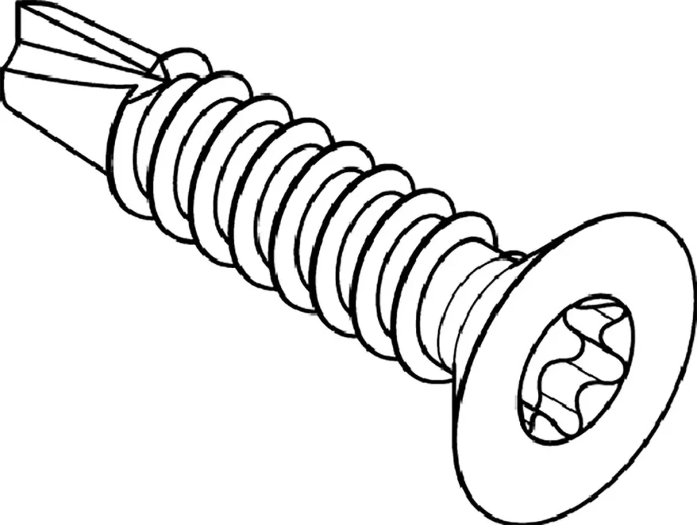 REYHER 075040190063080 Plåtskruv T30, försänkt, DIN7504P 6,3x80 mm, 100-pack - Bild 2