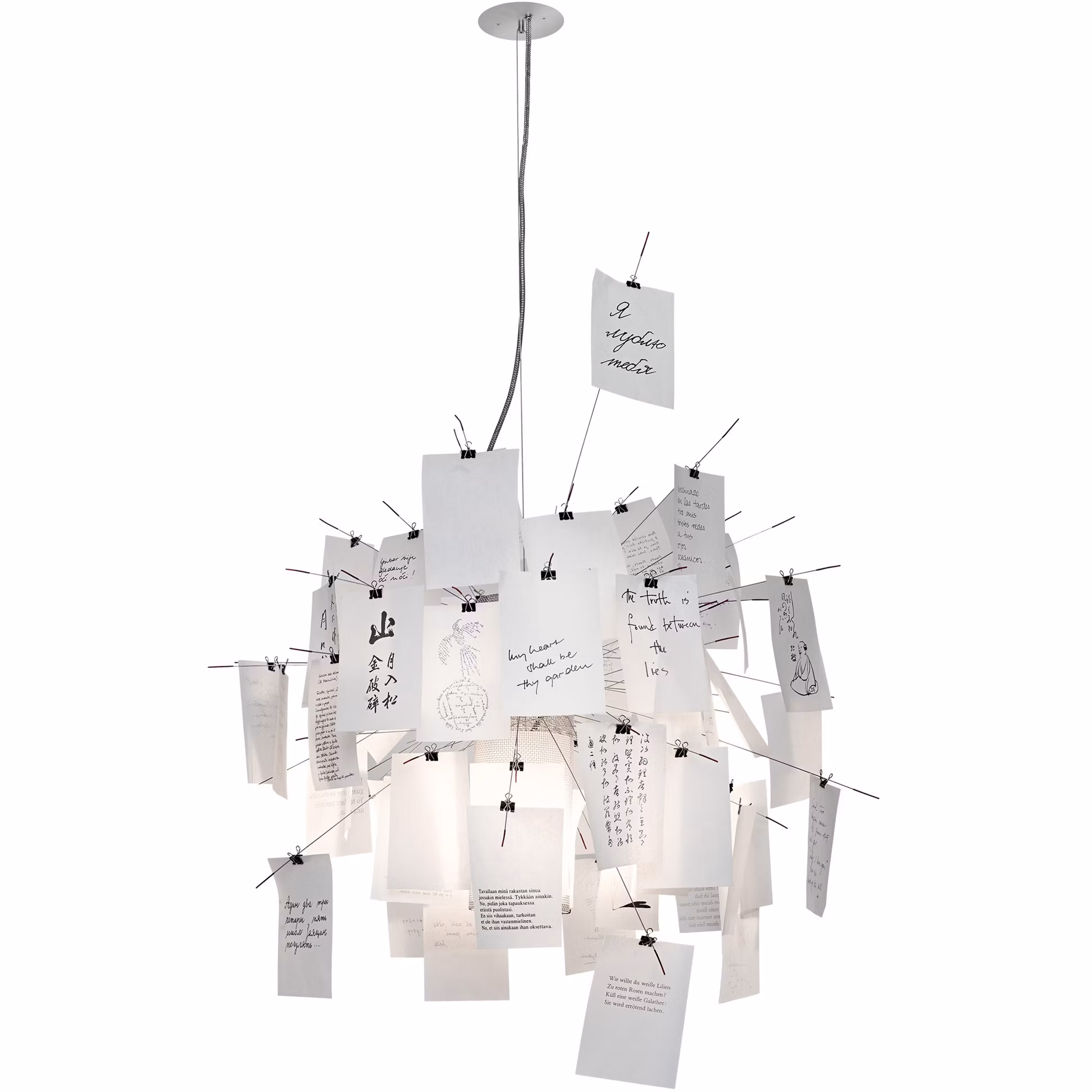 Zettel'z 6 Pendel Silver 200 cm