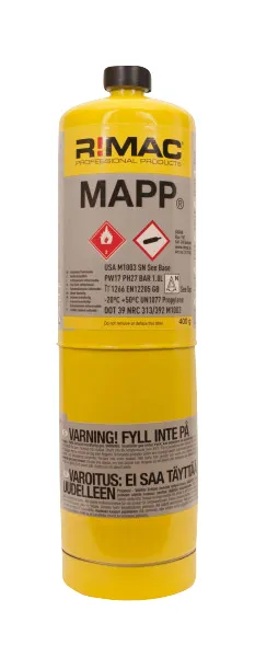 R!MAC MAP-GAS 400G – HÖGPRESTERANDE ENGÅNGSFLASKA FÖR KRÄVANDE VÄRMEARBETEN