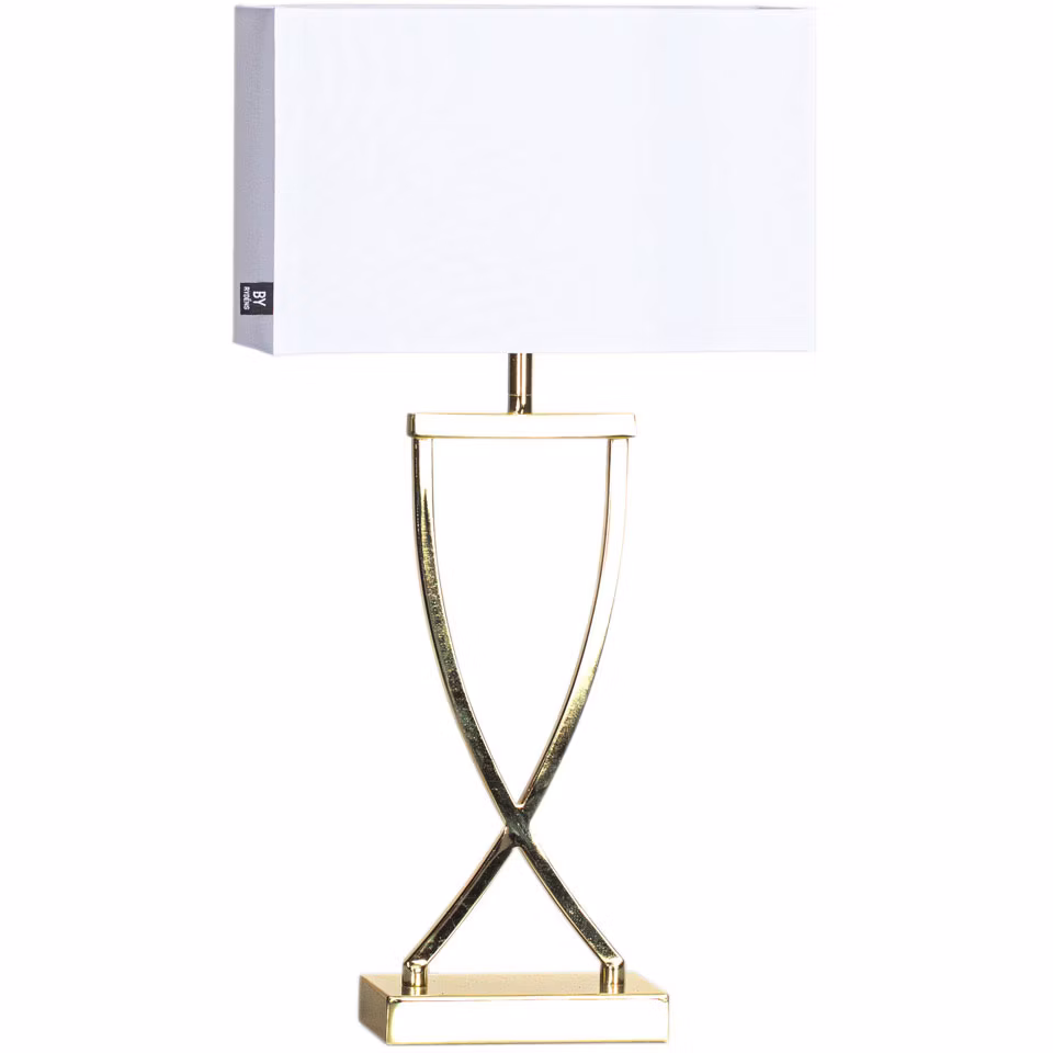 Omega Bordslampa 52 cm, Mässing / Vit