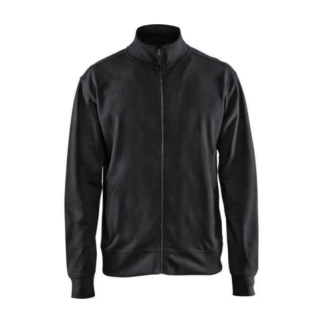 SWEATSHIRT BLÅKLÄDER 3371 SVA XL, DRAGKEDJA SVART XL