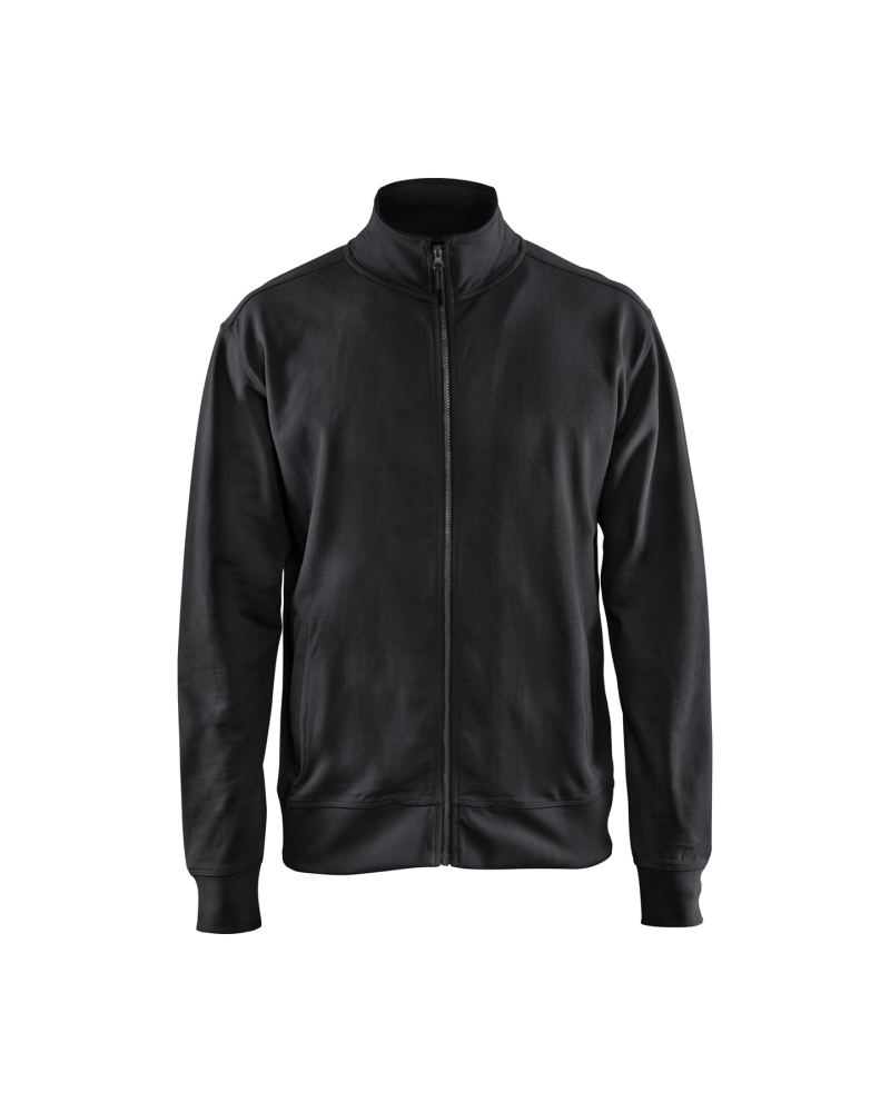 SWEATSHIRT BLÅKLÄDER 3371 SVA XL, DRAGKEDJA SVART XL