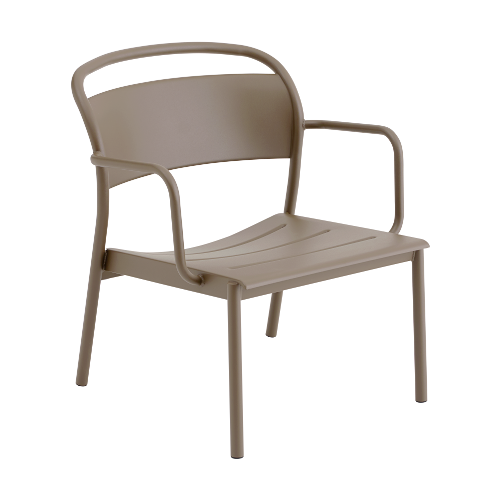 Linear Steel loungefåtölj, Taupe