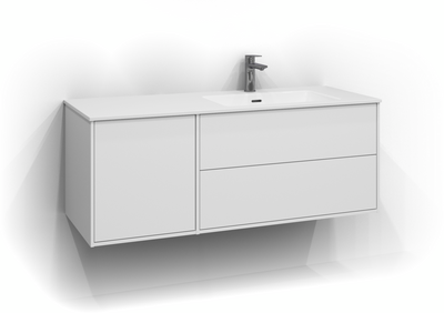 TVÄTTSTÄLLSSKÅP SVEDBERGS EPOS PLAN VIT 2+1L ÖPPEN PUSH 120X45,3X45CM HÖ