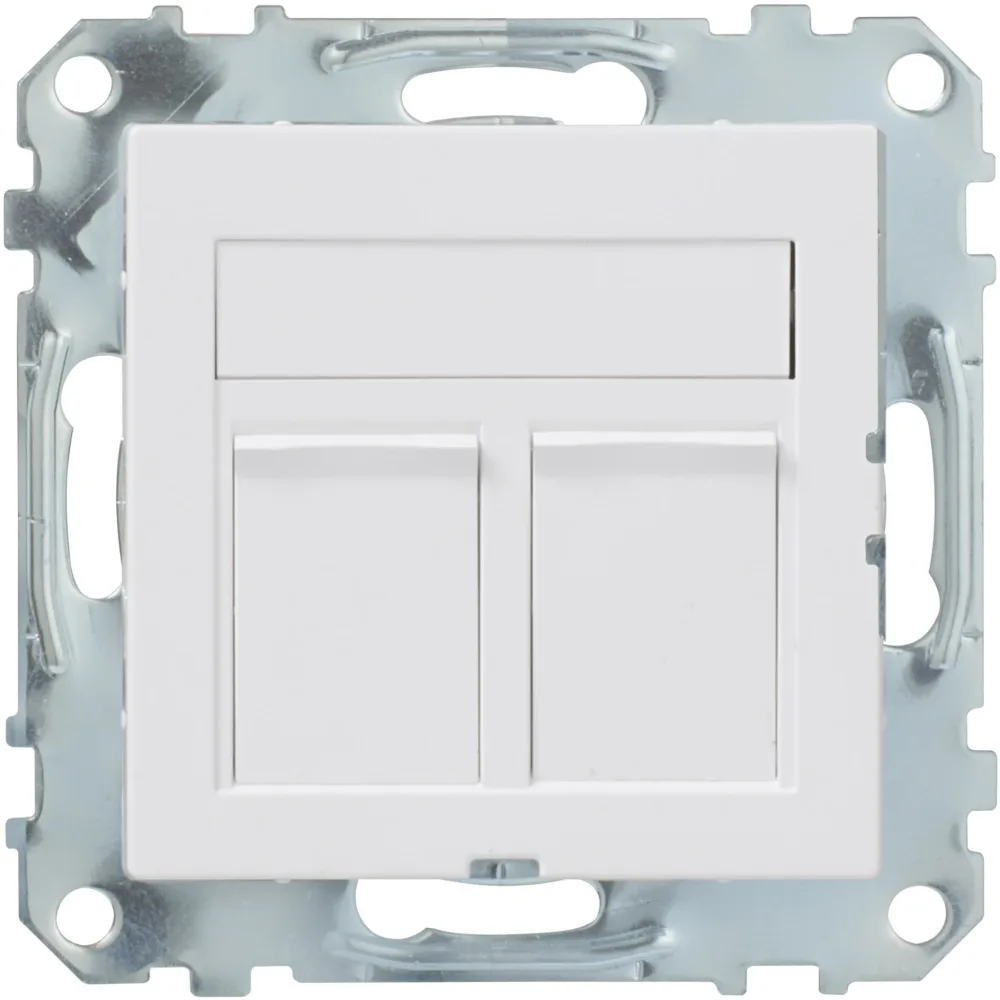 Schneider Electric Exxact 2xC6 UTP Modularuttag 2 kopplingar Plan