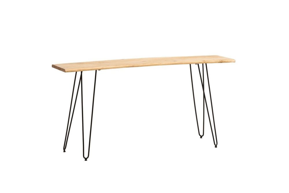 Skrivbord Wohnling Massivt trä 150 cm träd kant med hårnålben lantstil