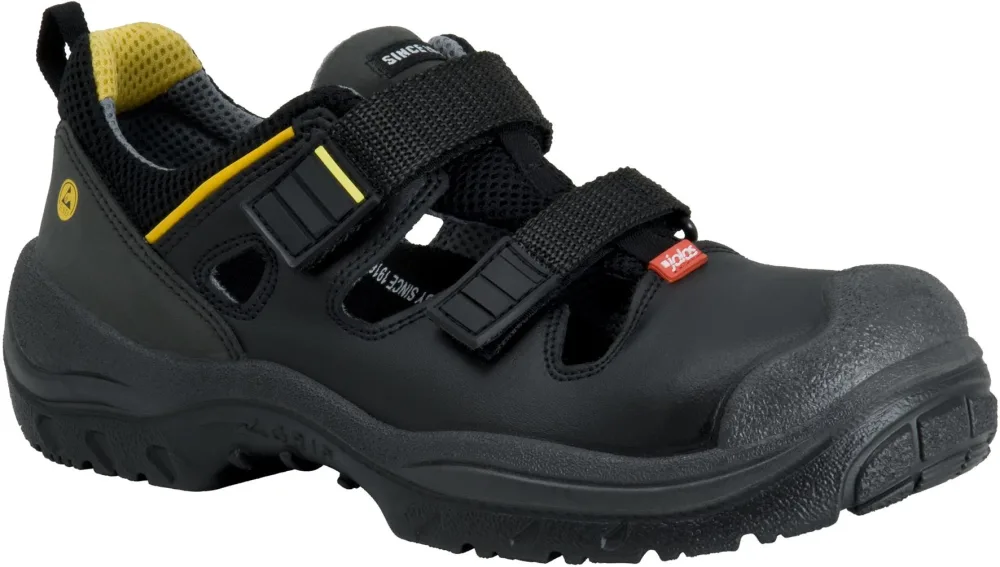 Jalas 3108 Monza Grip Skyddssandal S1P, svart, kardborre 36