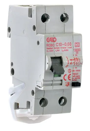 Garo RCBO GS B10A 2P Personskyddsautomat 2-polig, B-karakteristik 10A - Bild 2