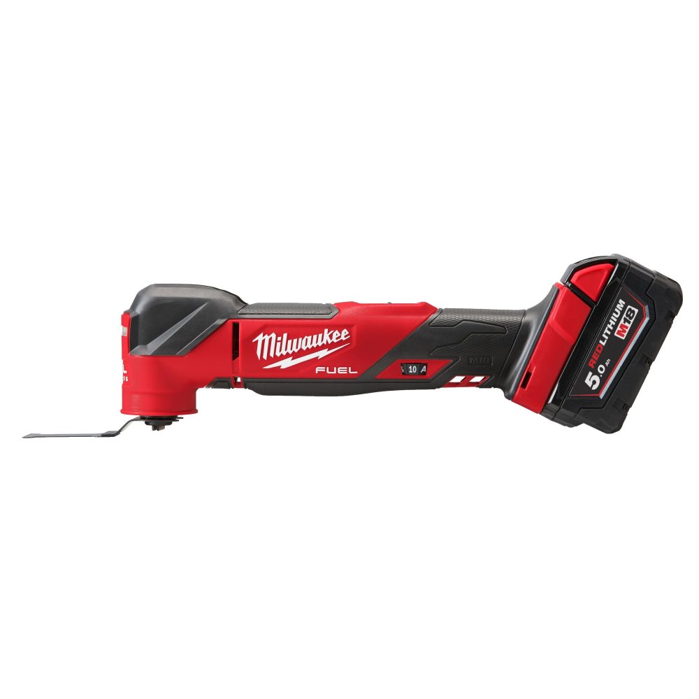 Kjøp Milwaukee Multiverktøy, M18 FMT-502X, inkl. 2x5 Ah batterier og lader.