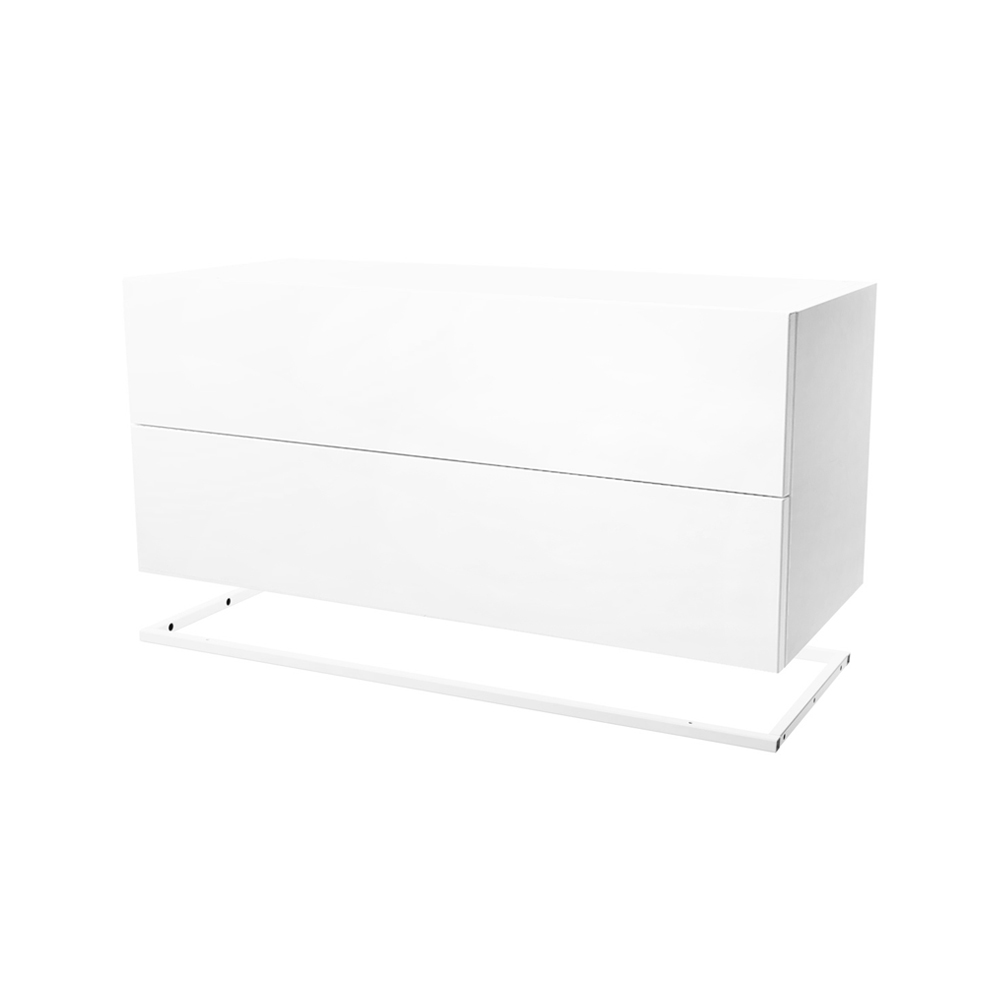Molto 840 lådmodul, vit, inkl. vit metallram