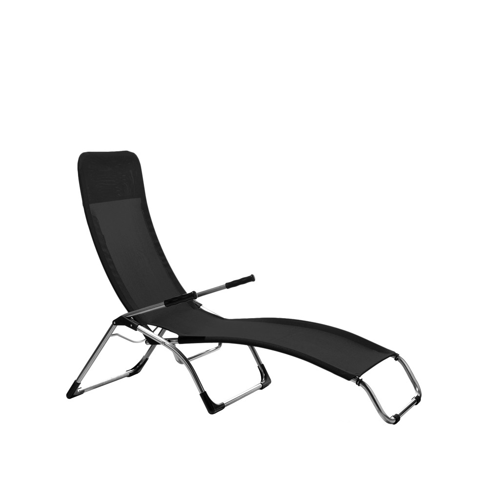 Samba solstol, Textaline black-aluminium