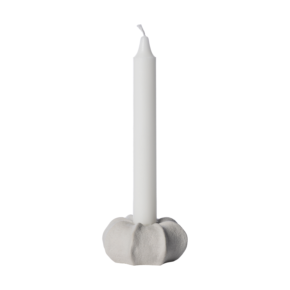 Ernst ljusstake stengods Ø7,5 cm, Naturvit