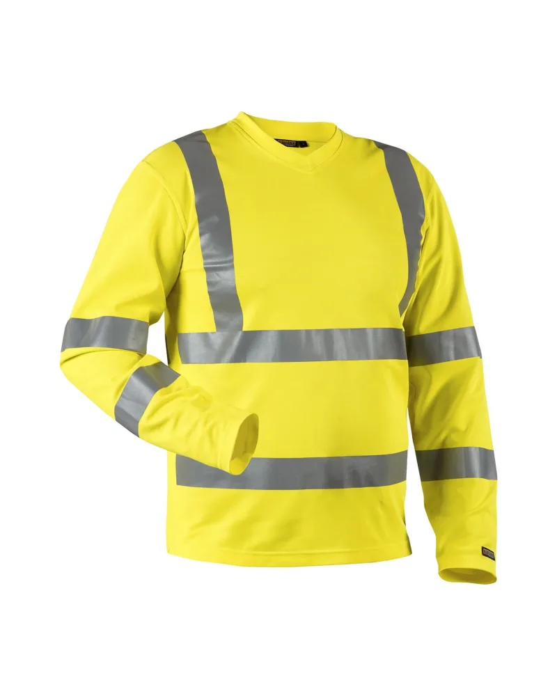 Blåkläder 338110703300M T-shirt med lång ärm, varselgul, UV-skyddad Stl M