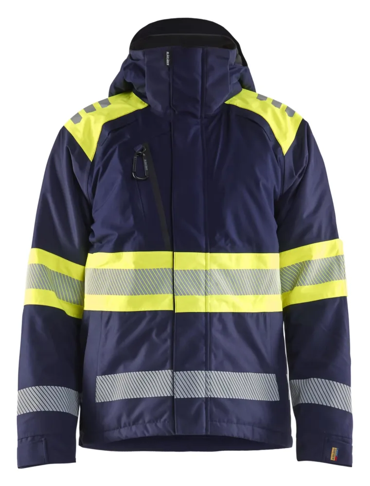 Blåkläder 448019778933XS Vinterjacka varsel, marinblå/gul XS