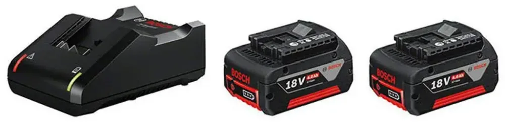Bosch GBA 18V Laddpaket 18 V, 2 x 4 Ah, med laddare