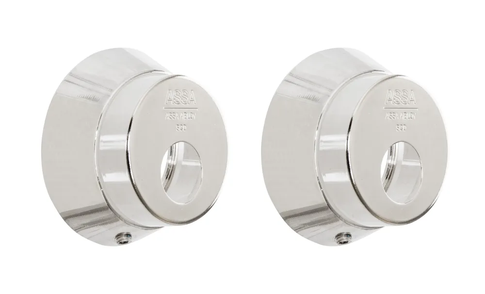 ASSA 3212S Cylinderbehör för rund cylinder Blankkrom