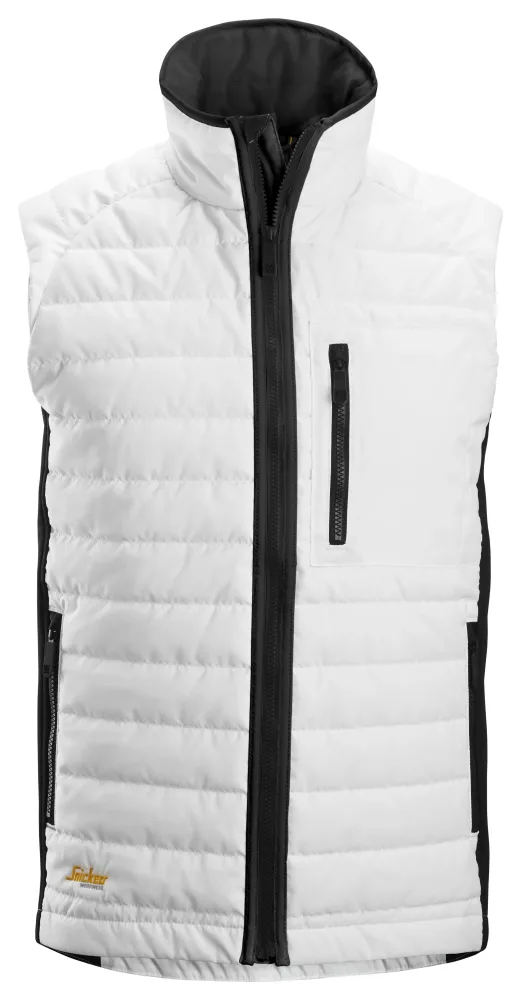 Snickers Workwear 4512-0904 AllroundWork Väst stretch, vit/svart XL