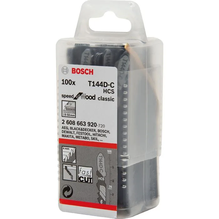 Bosch Speed for Wood Sticksågsblad 100mm 25-pack