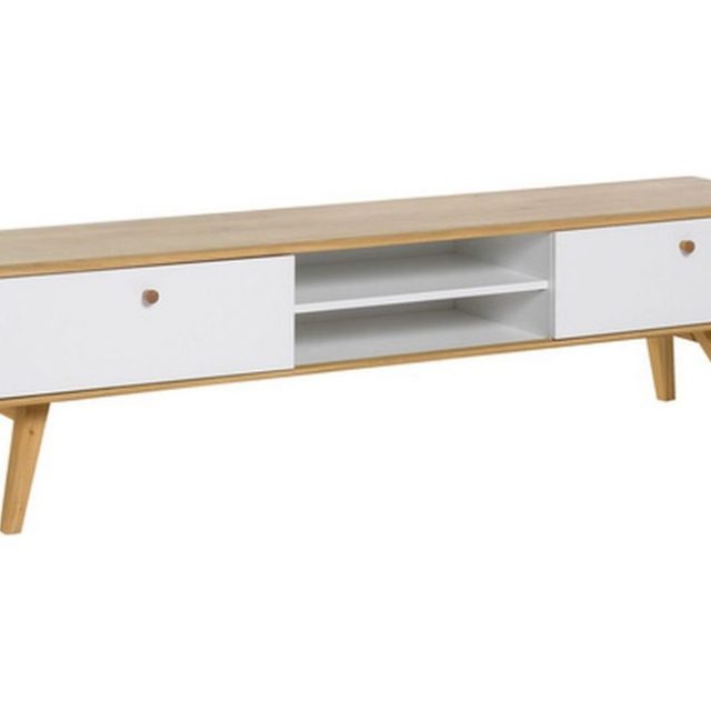 Nature TV-bänk 179,5 cm Vit/Natur
