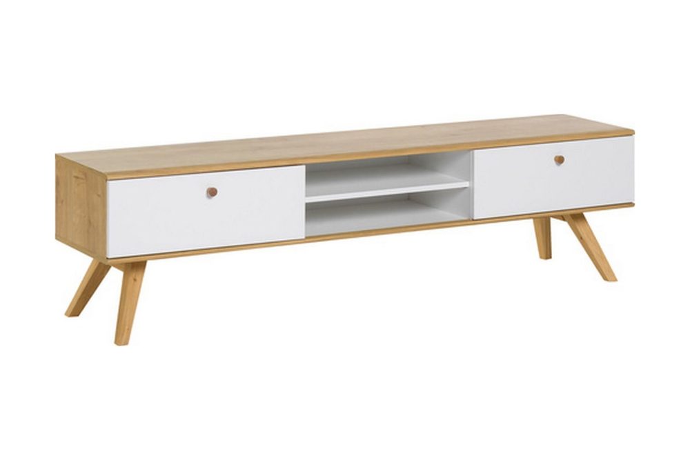 Nature TV-bänk 179,5 cm Vit/Natur