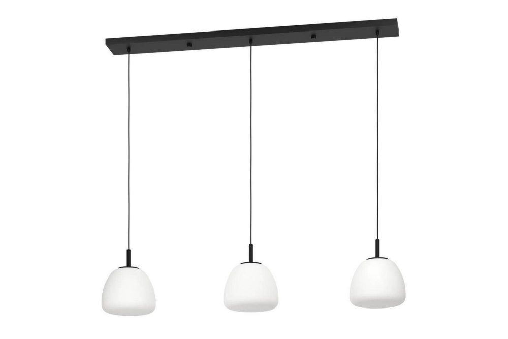 Takpendel Eglo Balmes Svart/Opalvit med 3 Lampor