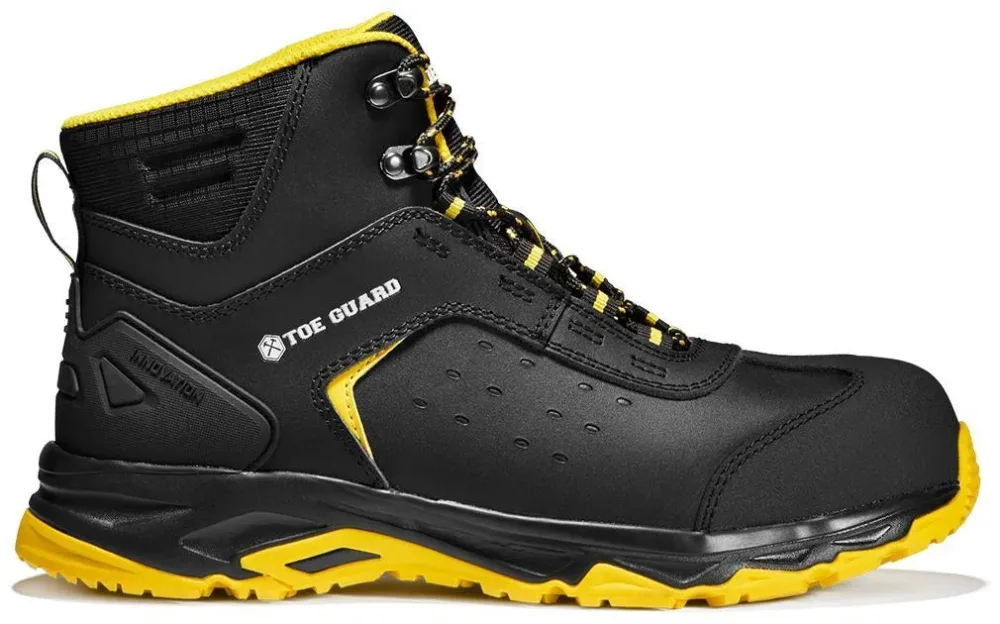 Toe Guard Wild Mid Skyddskänga svart/gul, S3, glasfiberhätta 48