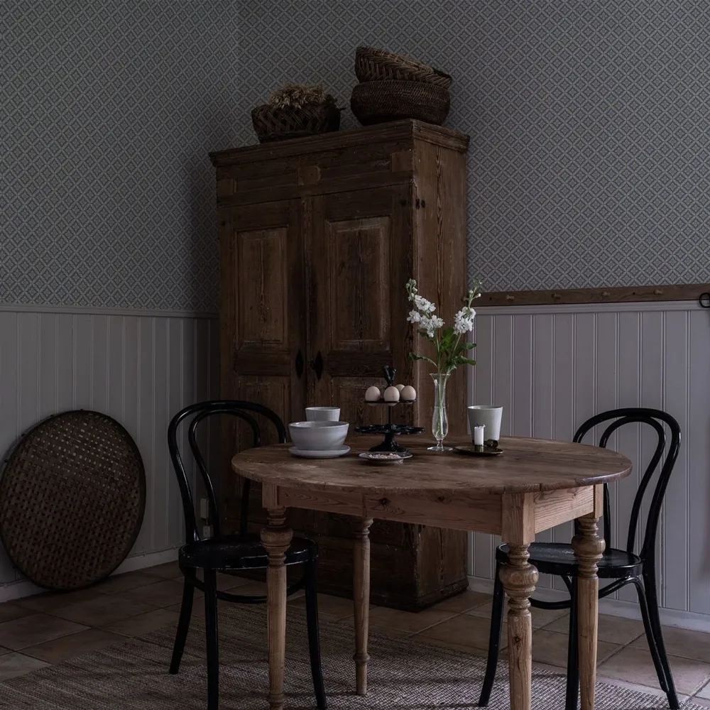 Duro Ingrid 516-04 Tapet Gammelsvenska Klassiker 1850-1950 Blå