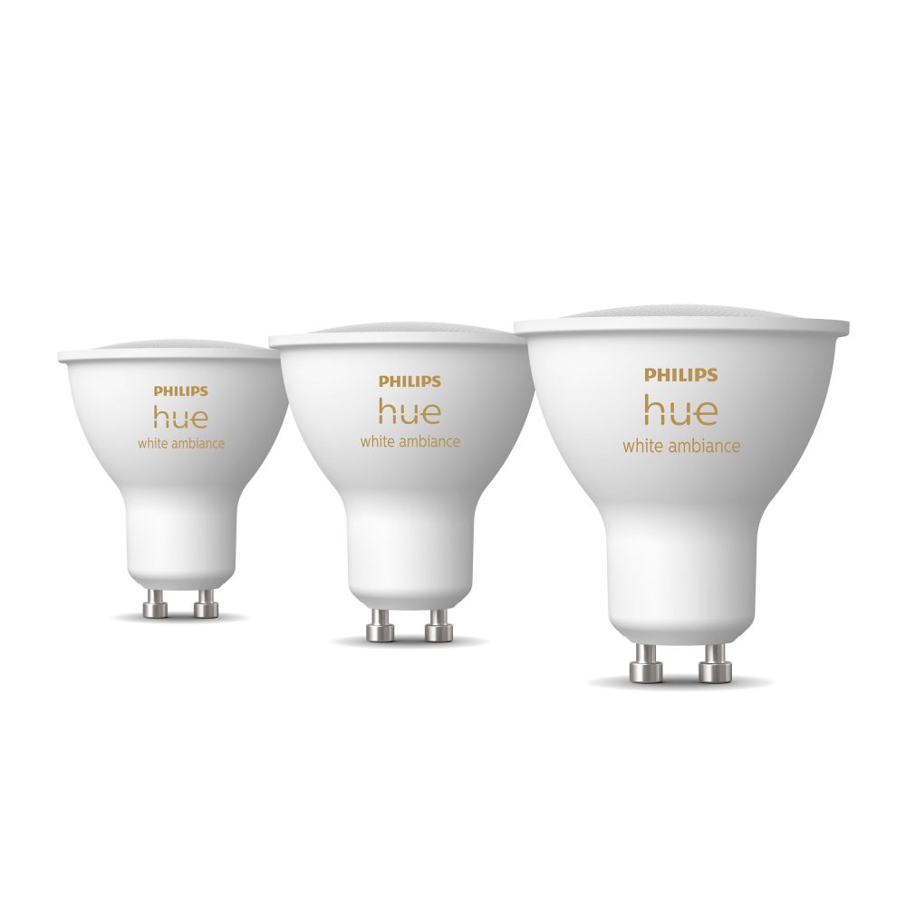 Kjøp Philips Hue LED-lampe HUE, WA, GU10, 4,2W, 3-pakning