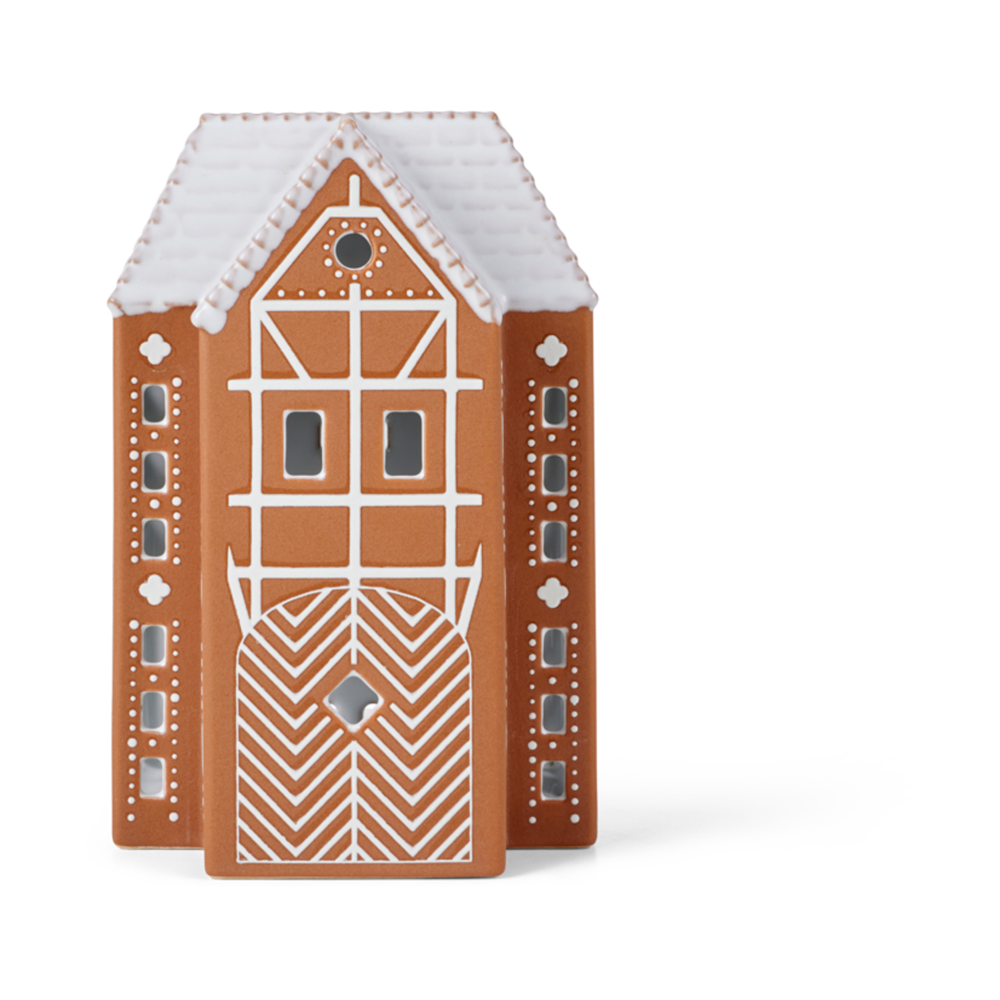 Gingerbread Ljuslykta stor 17 cm, Brun