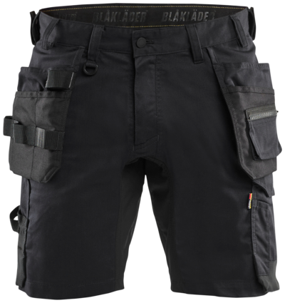 HANTVERKSSHORTS BLÅKLÄDER 1752 1832 S 56, SVART STRETCH