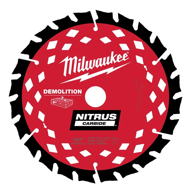 Milwaukee NITRUS Sågklinga 165x20x1.6mm 24T ATB CARBIDE