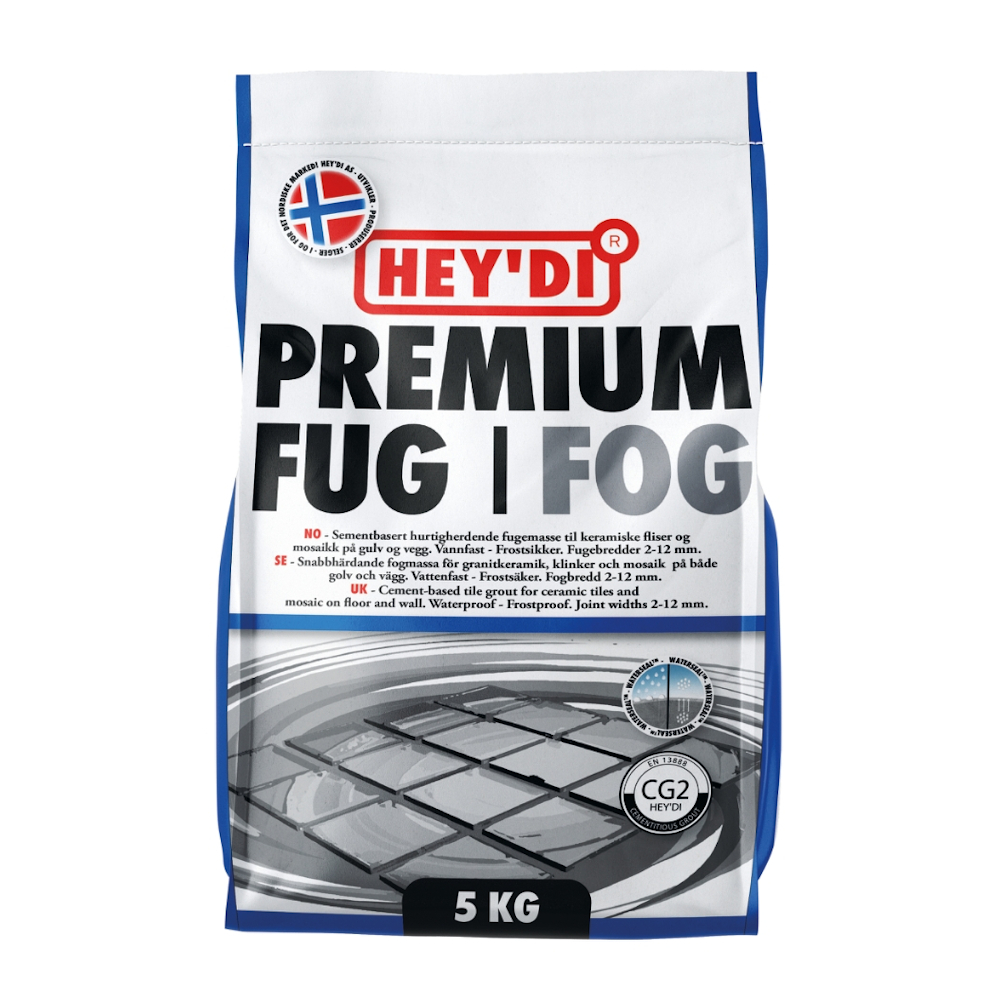 Hey'di Fogmassa Premium 5kg Grå