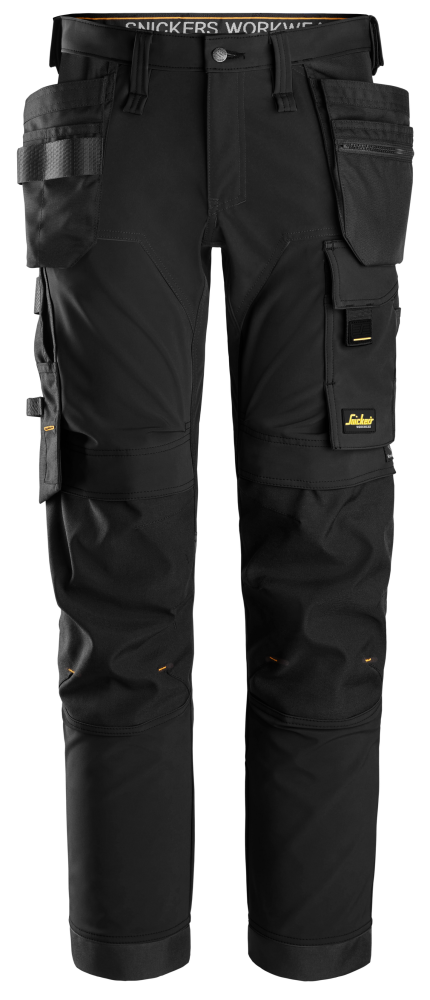 STRETCHBYXA SNICKERS WORKWEAR 6275 SVA/SVA 52, SVART/SVART HÖLSTERFICKOR