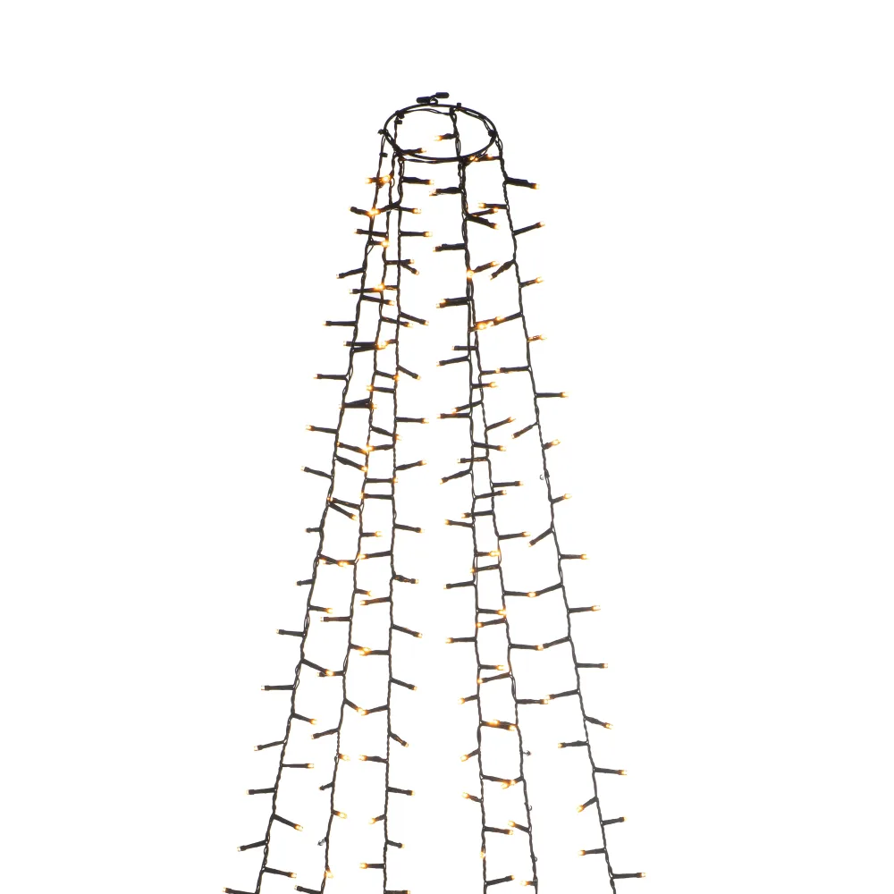 Konstsmide 6650-100 Julgransslinga cluster, svart kabel, 2.4 m Varmvit - Bild 2