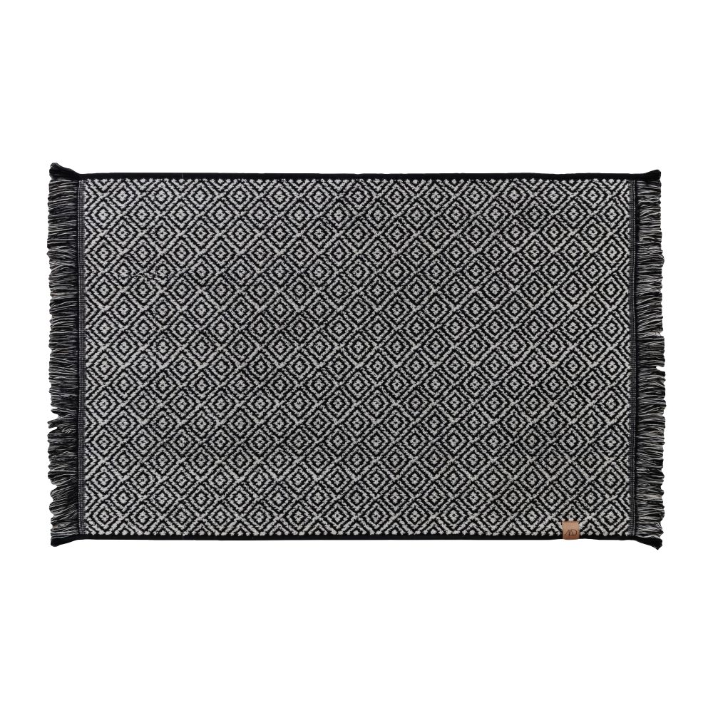 Morocco badrumsmatta 50x80 cm, Black-white