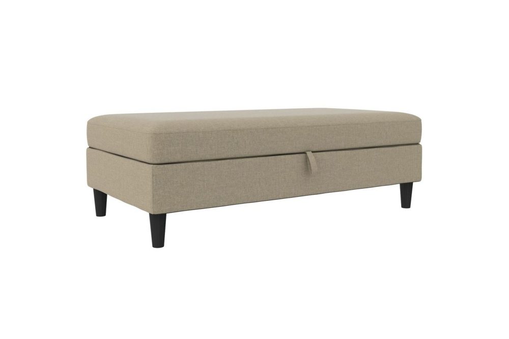 Fotpall/pall Hartford Brun, Linnetyg Utseende (100% Polyester