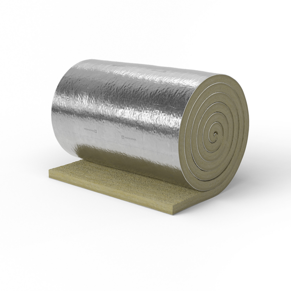 LAMELLMATTA ROCKWOOL ALU PROLIT, 080X1000X5000 2,50M2/PKT