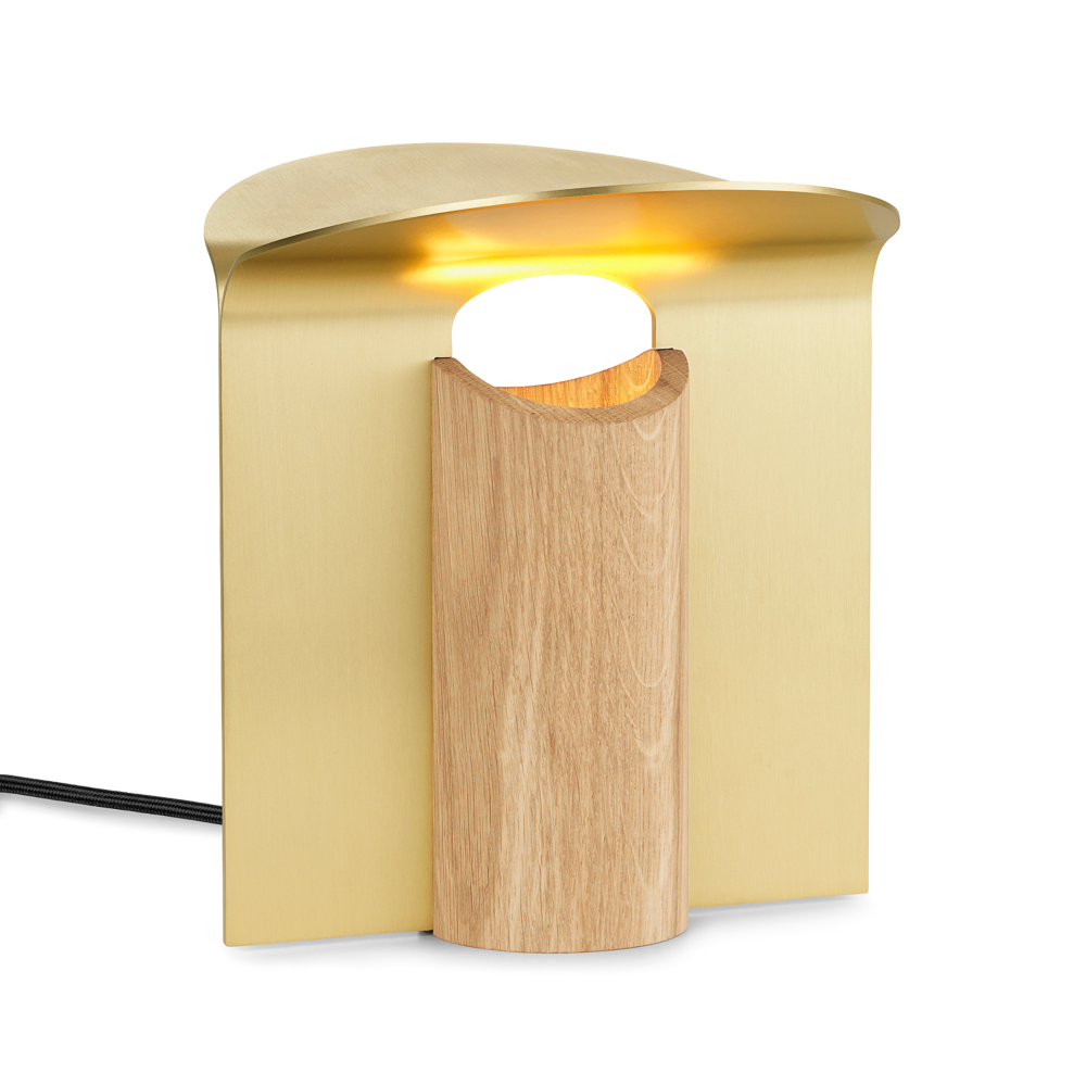 RF200 Petal bordslampa, Oiled oak-brass