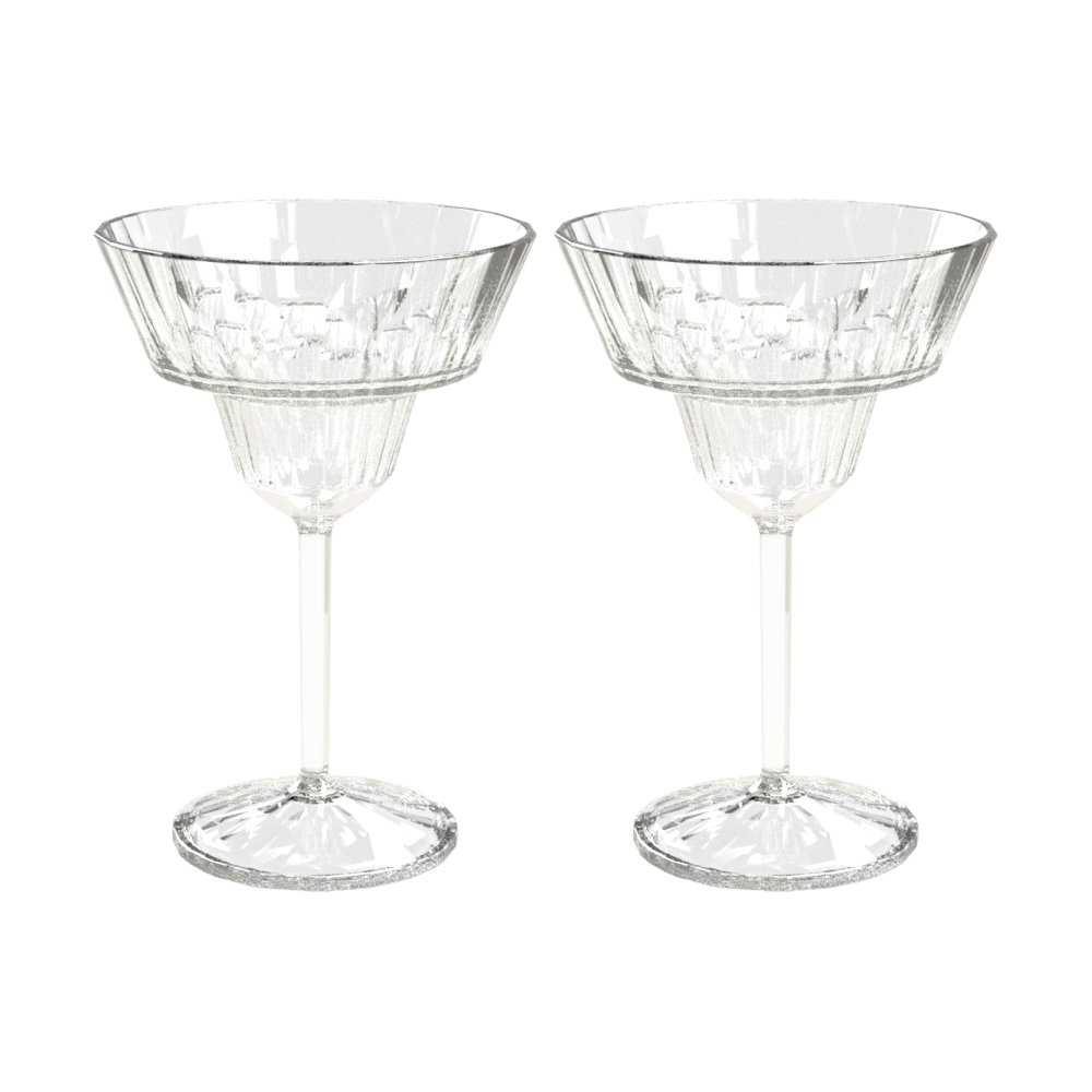 Club No. 16 drinkglas plast 25 cl 2-pack, Kristallklar