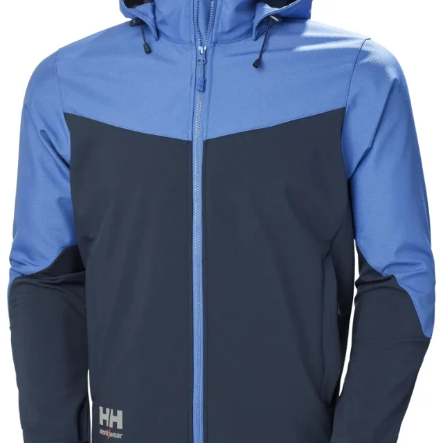 Helly Hansen Workwear Oxford 74290_595 Softshelljacka med huva, marinblå Marinblå