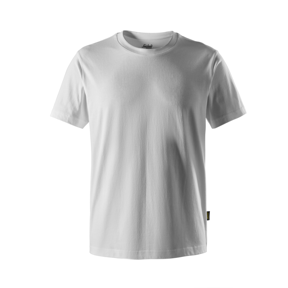 T-SHIRT KLASSISK BOMULL VIT STL XS